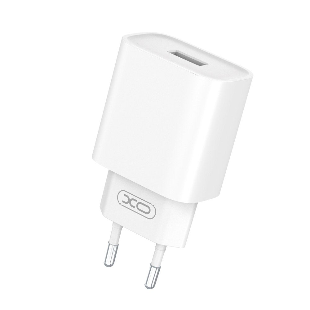 XO tīkla lādētājs CE02D QC 3.0 18W 1x USB balts + USB-C kabelis