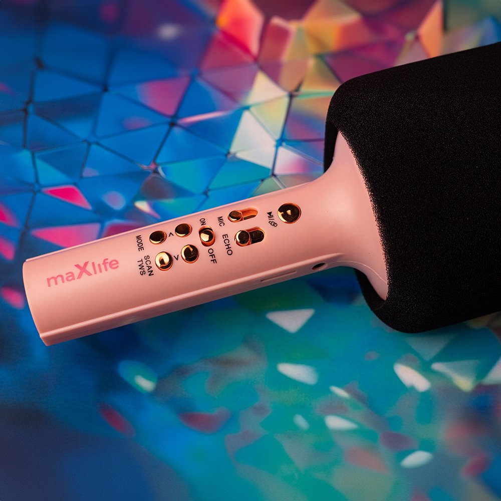 Maxlife Bluetooth skaļrunis ar mikrofonu MXBM-600, rozā Maxlife Bluetooth skaļrunis ar mikrofonu MXBM-600, melns