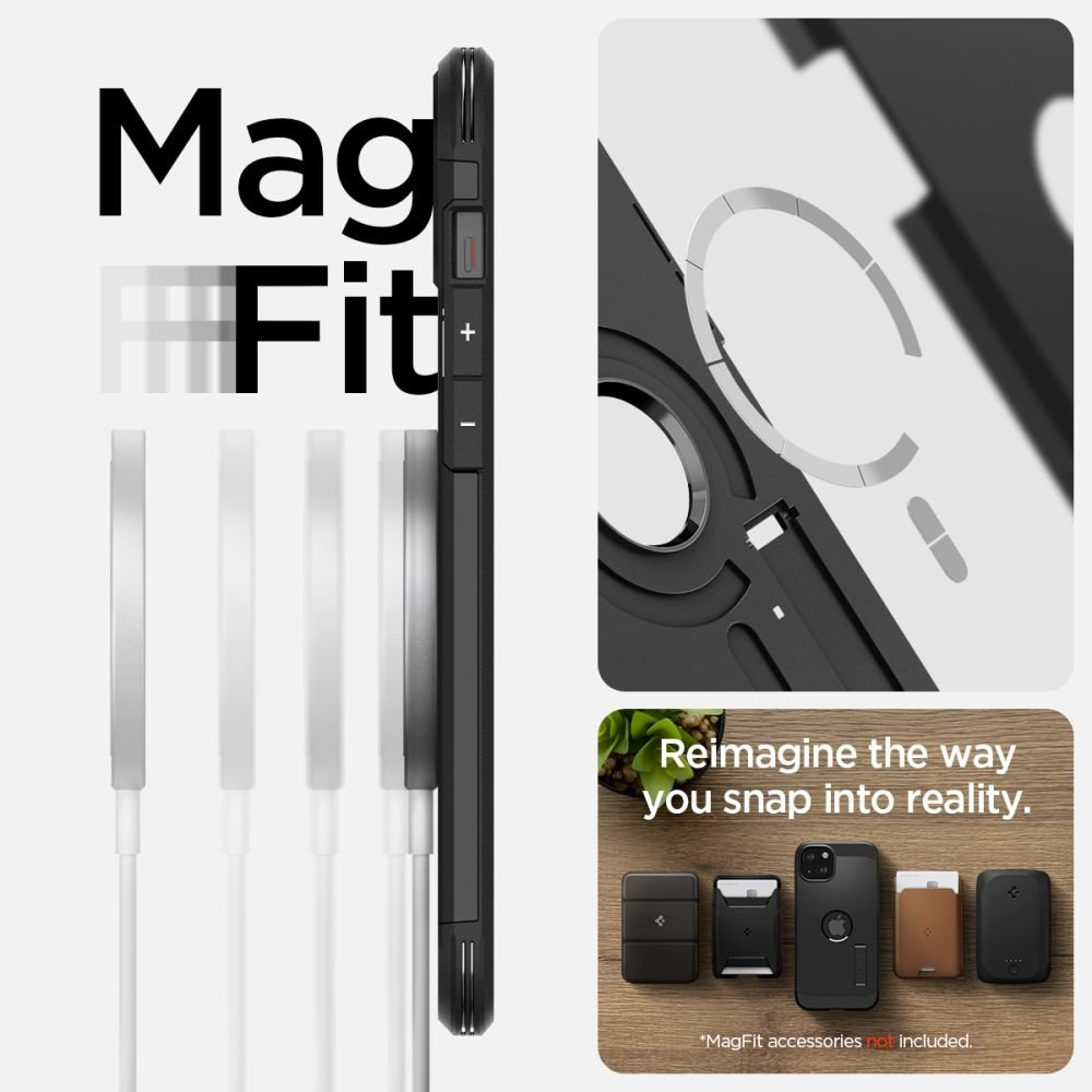 Spigen Tough Armor MagSafe vāciņš iPhone 15 6,1", melns