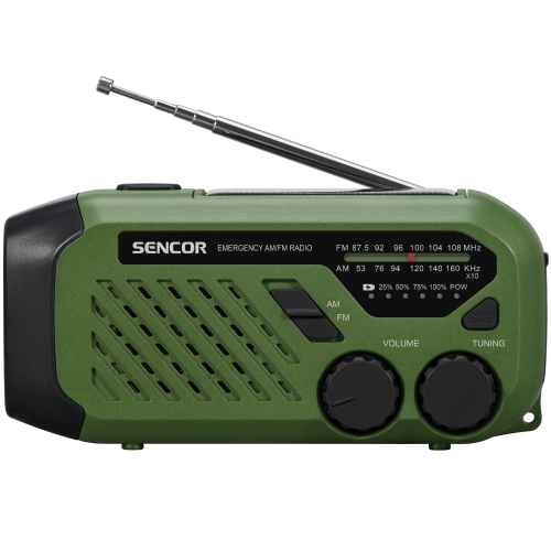 Sencor SRD 1000SCL GR Pārnēsājams radio-lukturis ar dinamo funkciju