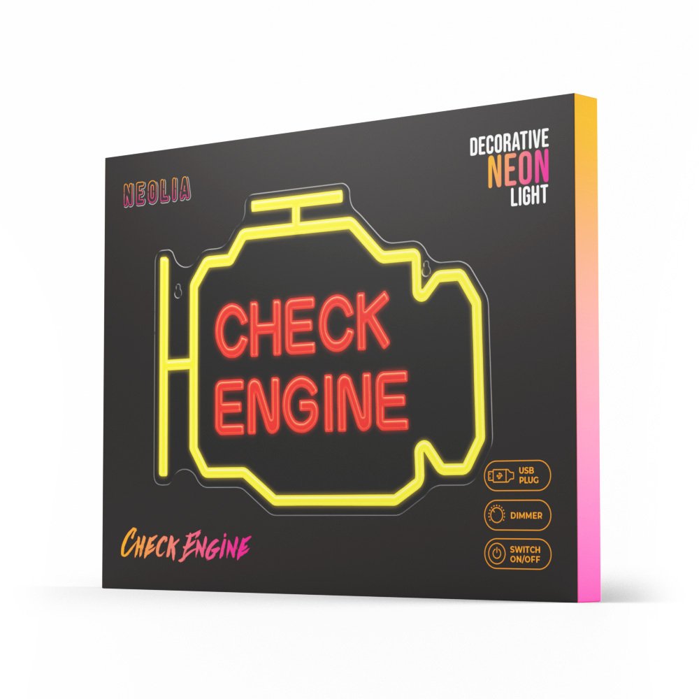 Neona LED CHECK ENGINE dzeltens, sarkans NNE21 Neolia