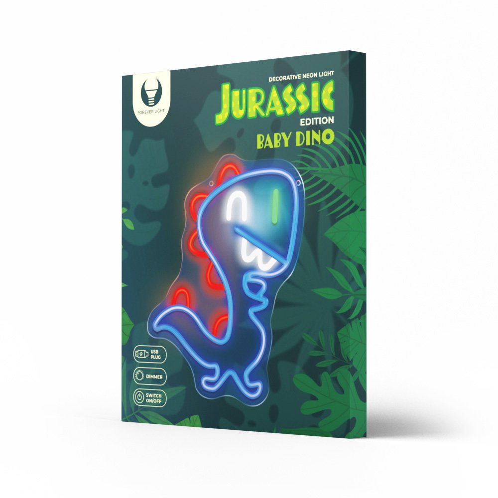 Neona LED JURASSIC BABY DINO zils FLNJ01 Forever Light