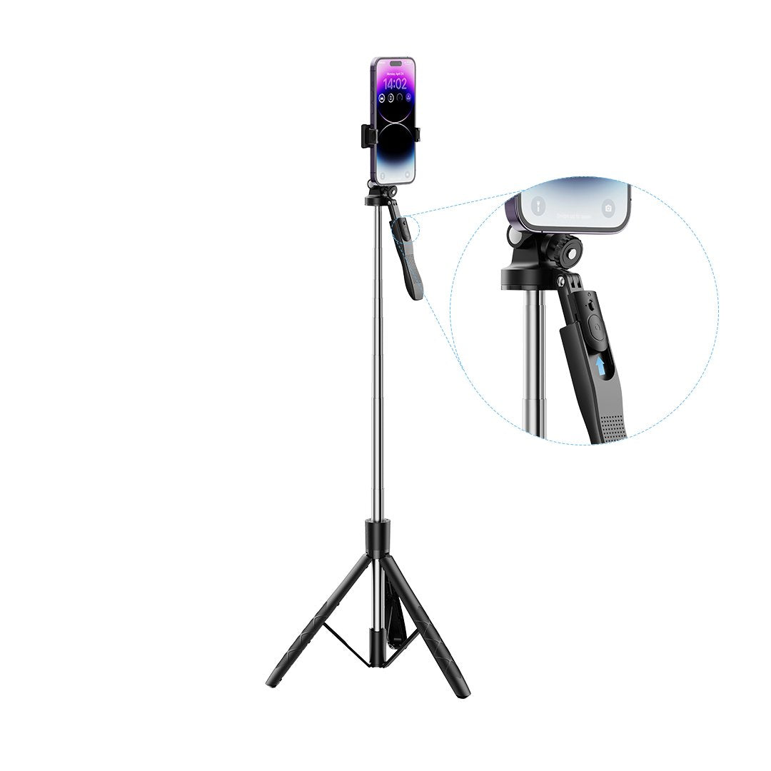 XO Bluetooth selfija kāts trīskājis SS15 melns 180cm