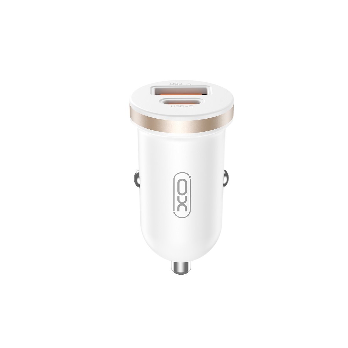 XO auto lādētājs CC56 PD 30W QC 1x USB 1x USB-C, balts