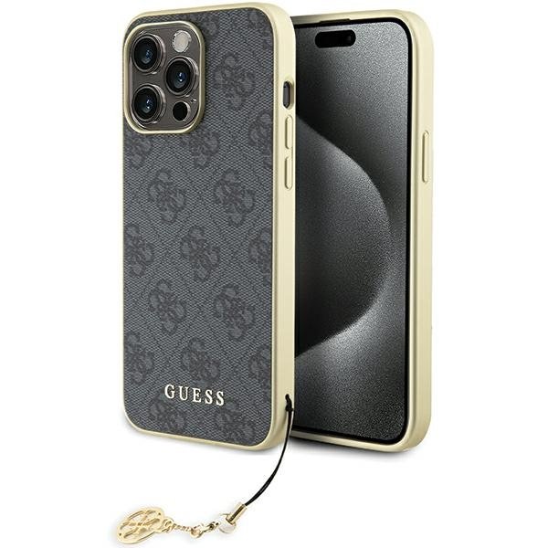 Guess vāciņš iPhone 15 Pro Max 6,7", pelēks (GUHCP15XGF4GGR)