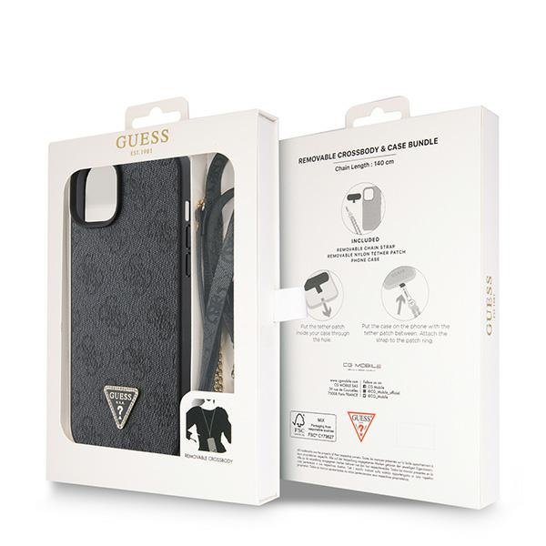 Guess vāciņš iPhone 15 Plus 6,7", melns (GUHCP15MP4TDSCPK)