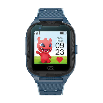 Maxlife viedpulkstenis 4G MXKW-350 zils GPS WiFi