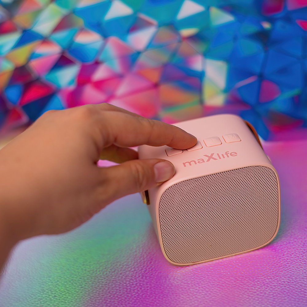 Maxlife Bluetooth skaļrunis karaoke MXKS-100, rozā