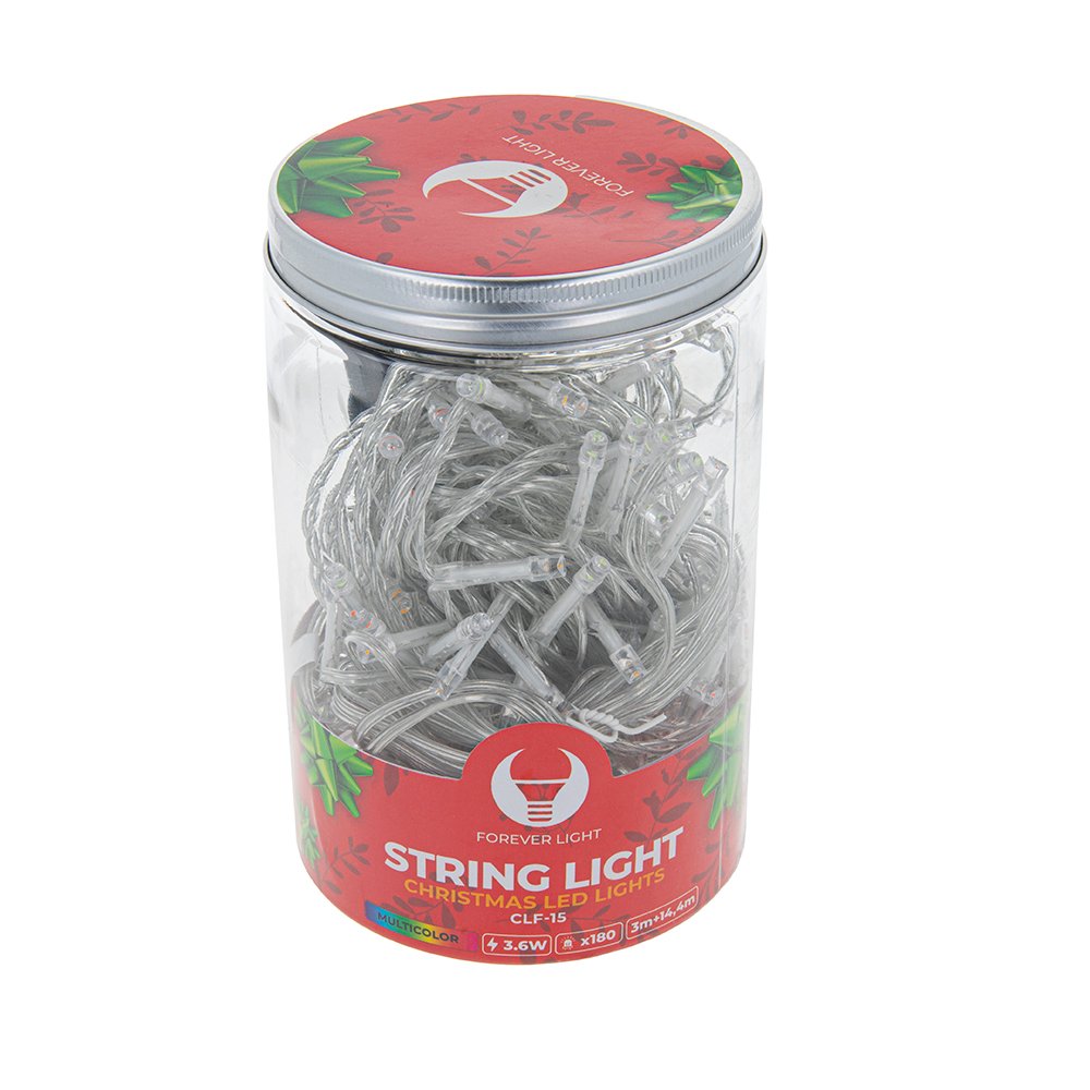 Forever Light gaisma String 180LED 14,4m daudzkrāsains Forever