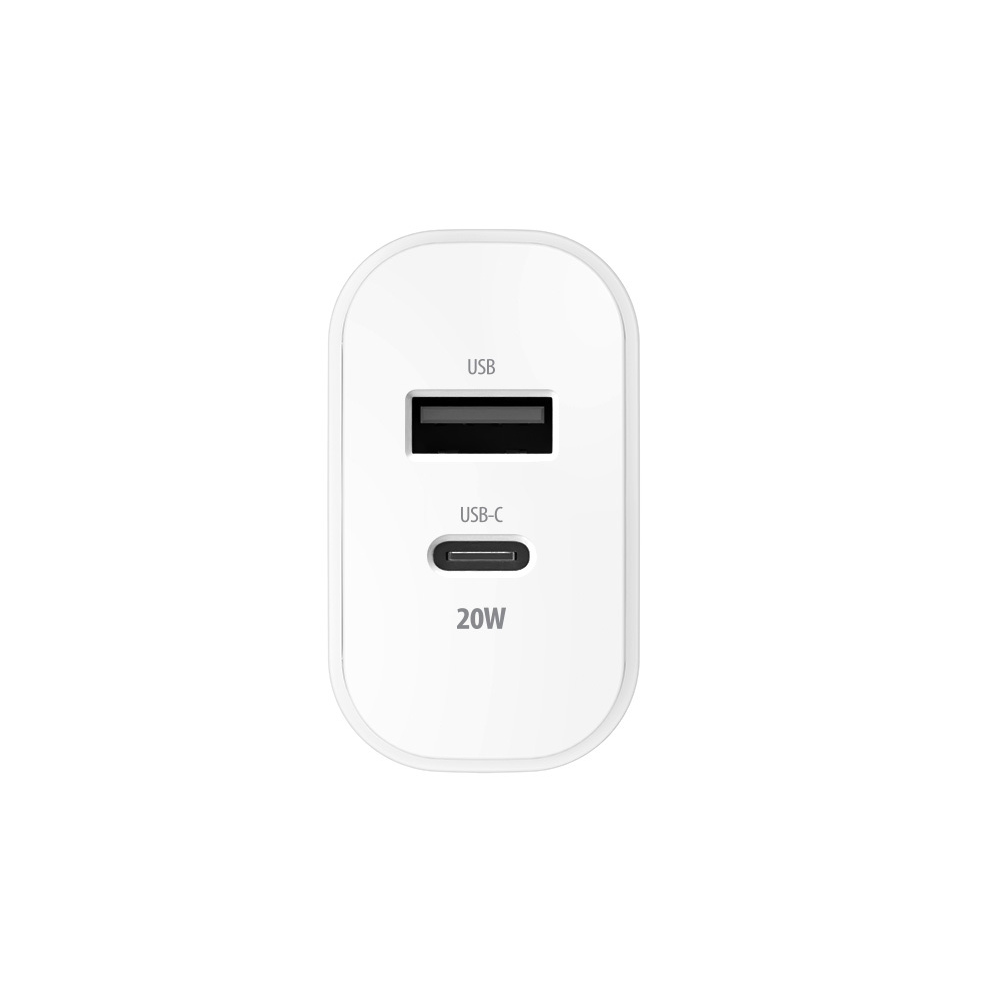 Forever lādētājs TC-01-20AC PD QC 1x USB-C 1x USB 20W, balts
