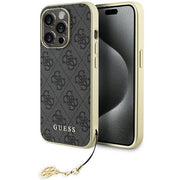 Guess vāciņš iPhone 15 Pro 6,1", pelēks (GUHCP15LGF4GGR)
