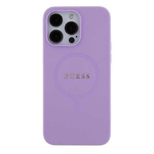 Guess MagSafe vāciņš iPhone 15 Pro Max 6,7", violets (GUHMP15XPSAHMCU)