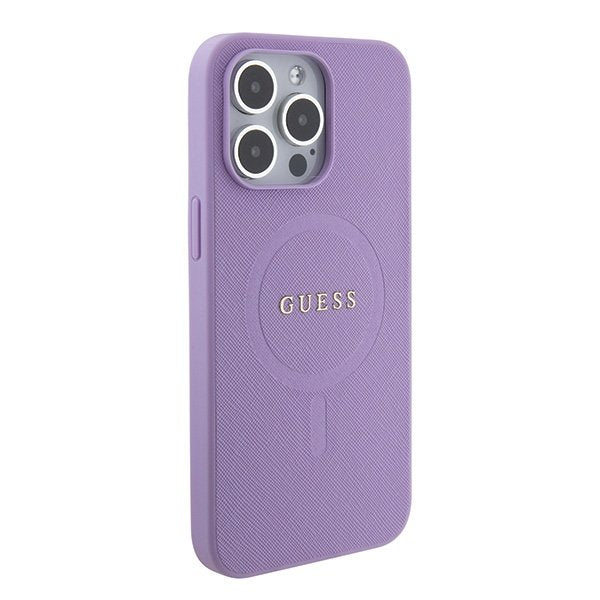Guess MagSafe vāciņš iPhone 15 Pro Max 6,7", violets (GUHMP15XPSAHMCU)