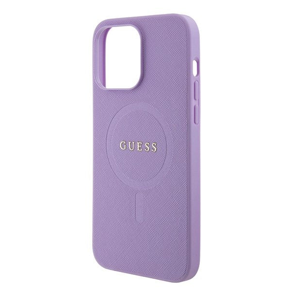 Guess MagSafe vāciņš iPhone 15 Pro Max 6,7", violets (GUHMP15XPSAHMCU)