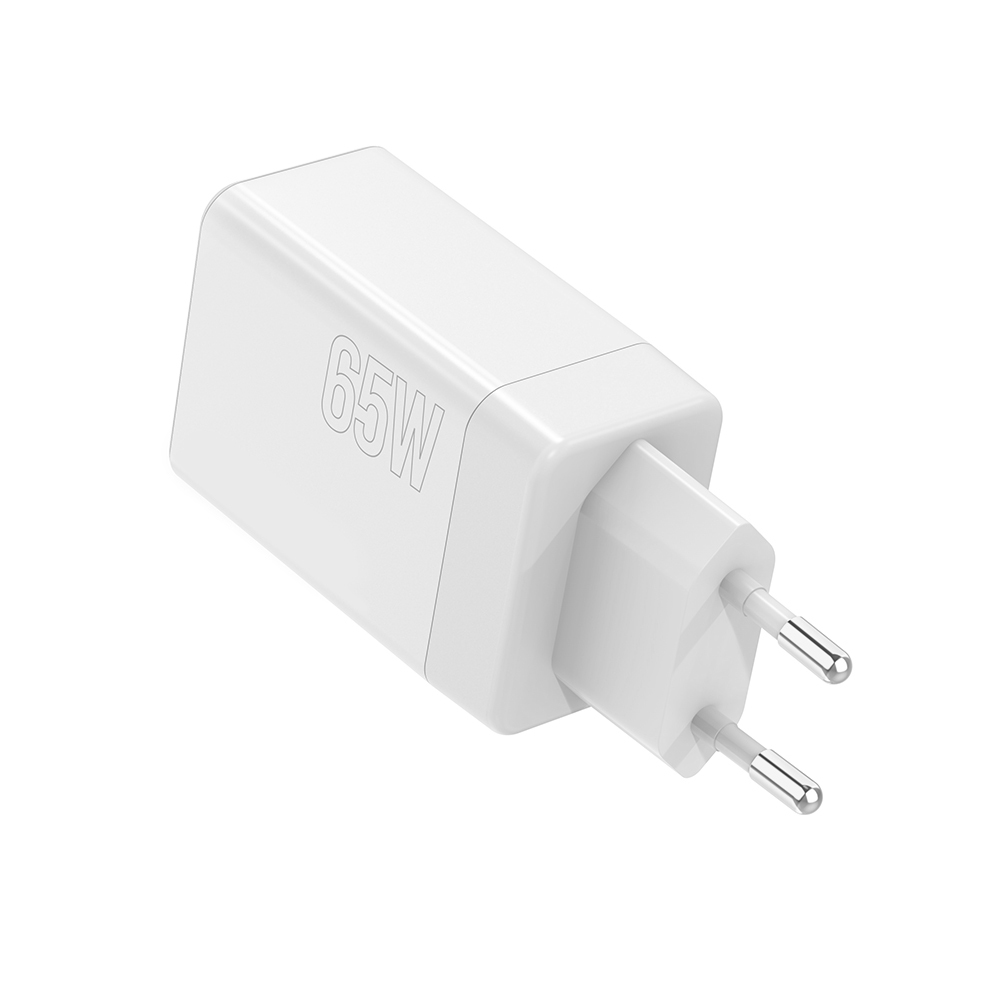 Maxlife lādētājs MXTC-08-65ACC PD QC 2x USB-C 1x USB 65W, balts