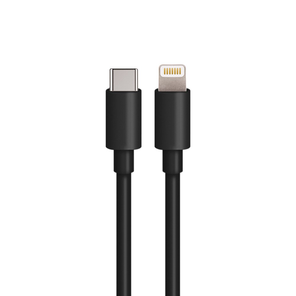 Maxlife MXCC-04 PD QC automašīnas lādētājs 1x USB-C 1x USB 20W melns + USB-C - Lightning kabelis 27W