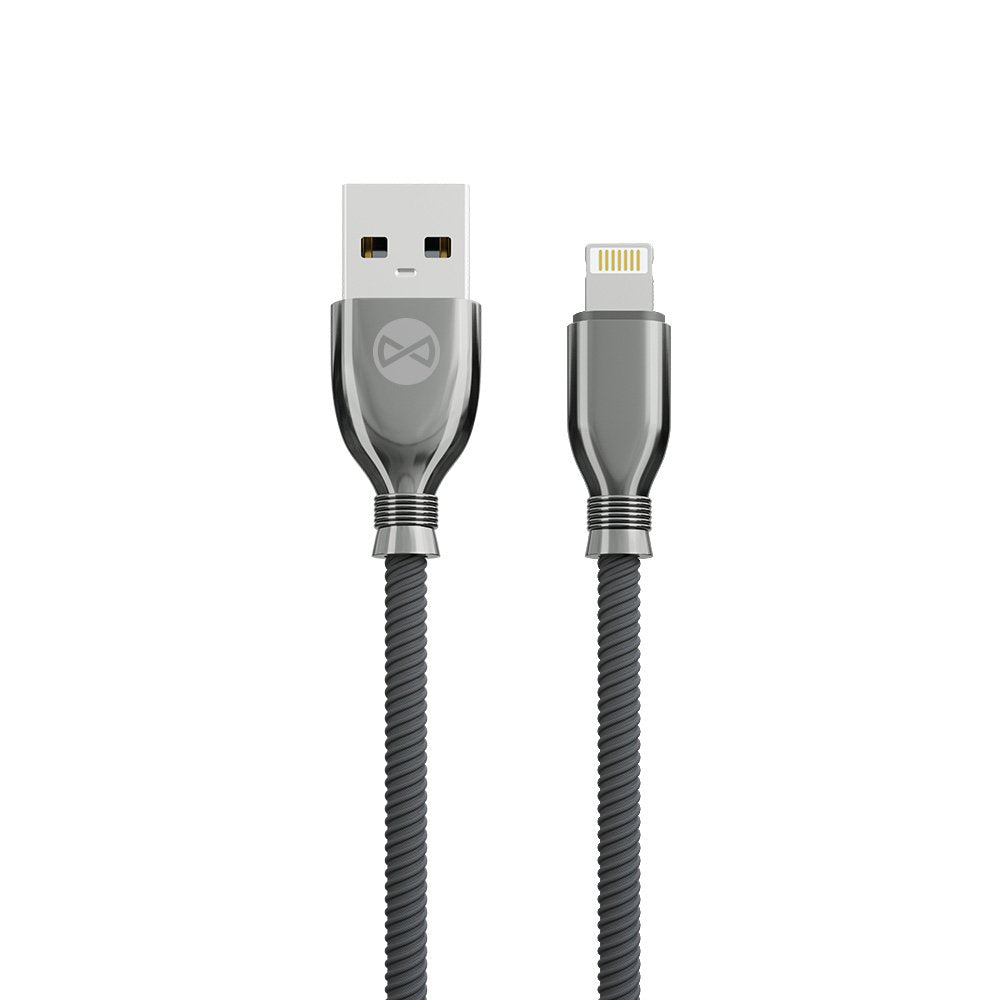 Forever kabelis Tornado USB - Lightning 1,0 m 3A, melns