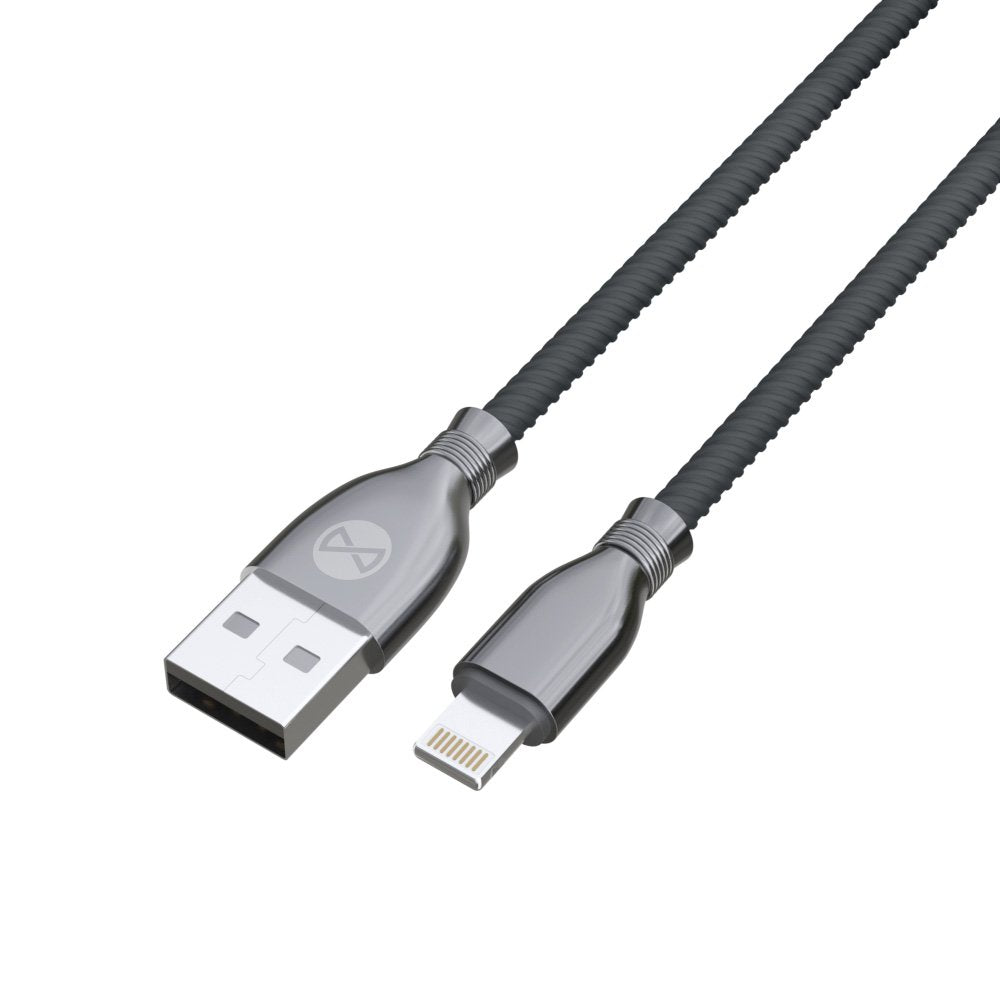 Forever kabelis Tornado USB - Lightning 1,0 m 3A, melns