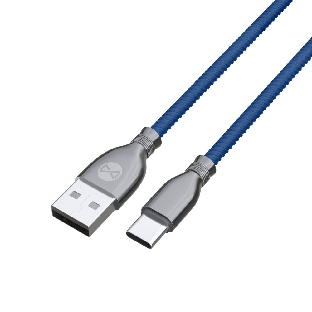 Forever kabelis Tornado USB - USB-C 1,0 m 3A tumši zils