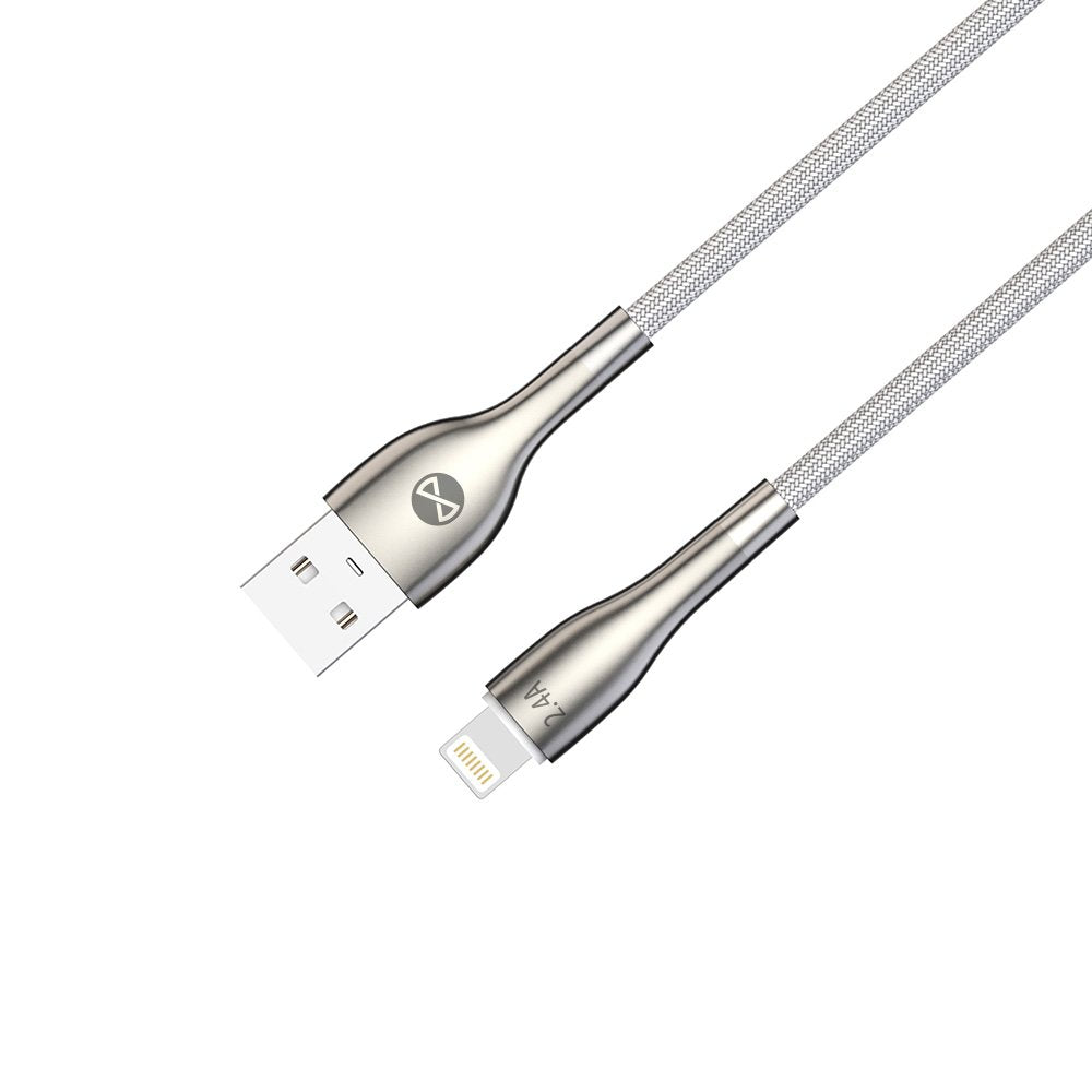 Forever kabelis Sleek USB - Lightning 1,0 m 2.4A, balts