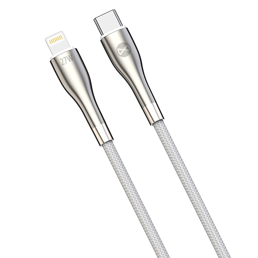 Kabelis Forever Sleek USB-C - Lightning 1,0 m 27W, balts