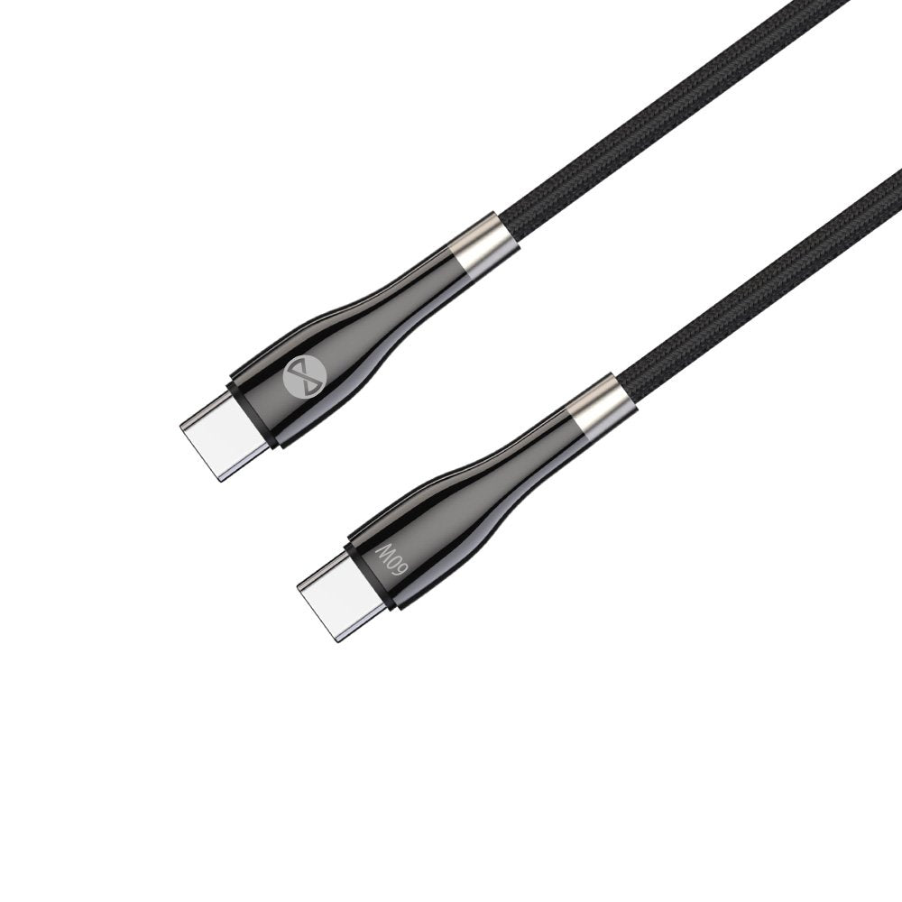 Forever kabelis Sleek USB-C - USB-C 1,0 m 60W, melns