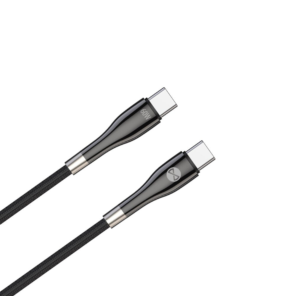 Forever kabelis Sleek USB-C - USB-C 2,0 m 60W, melns