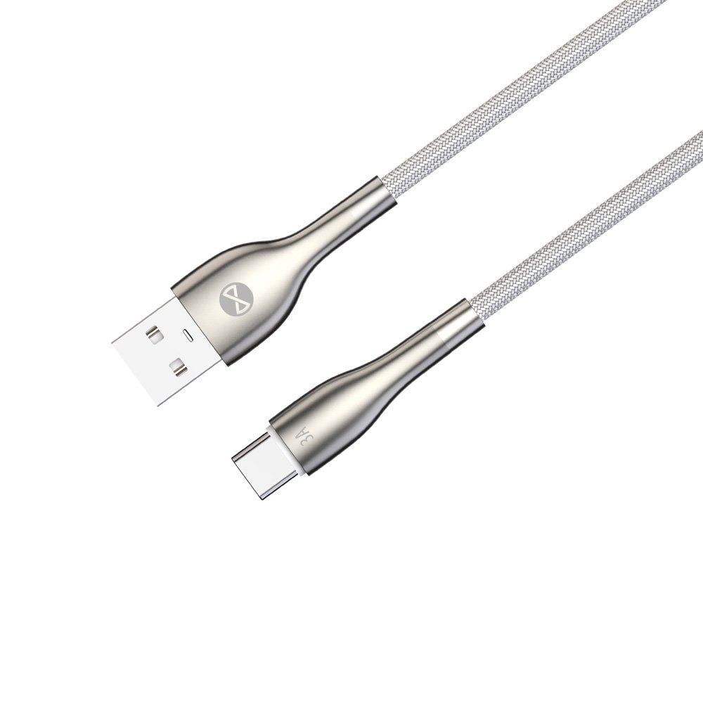 Forever kabelis Sleek USB - USB-C 1,0 m 3A, balts