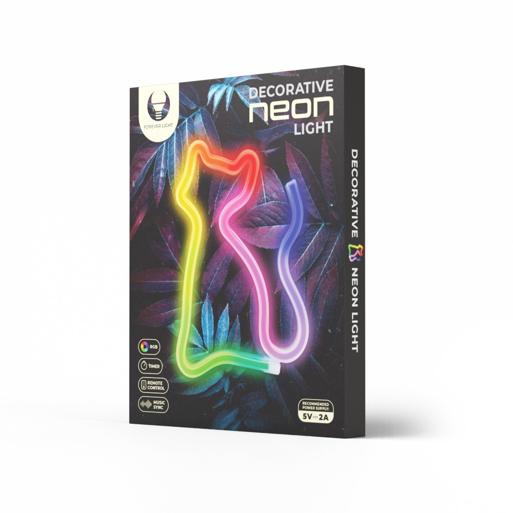 Forever Light gaisma Neon LED RGB CAT FLRN03 + RC Forever