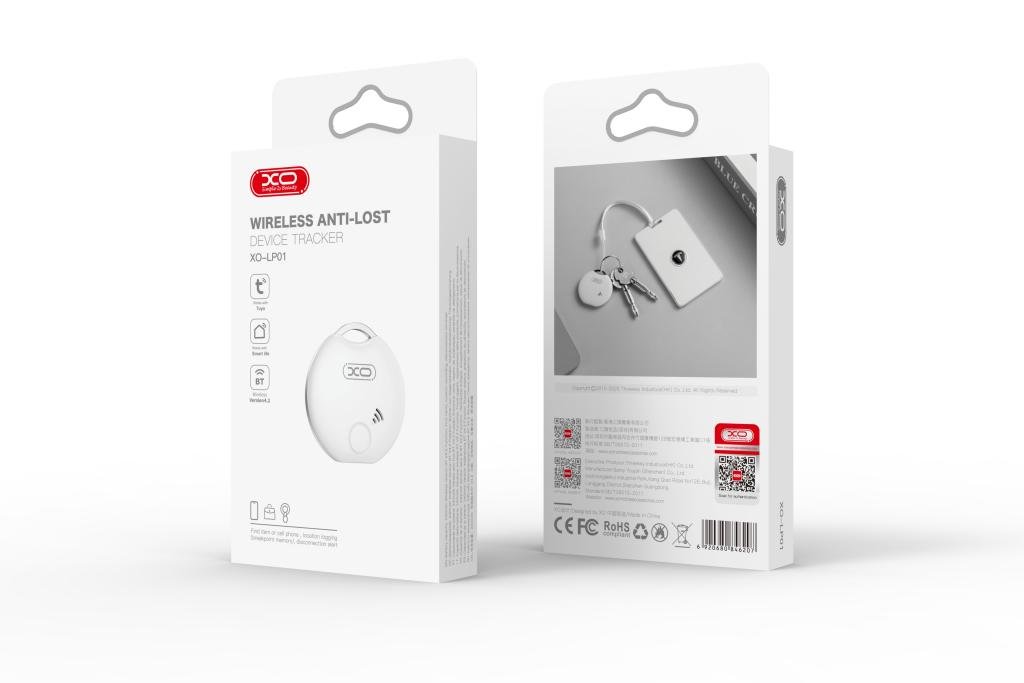 XO Bluetooth pazaudēšanas novēršanas lokators LP01 balts