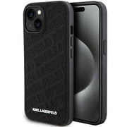Karl Lagerfeld vāciņš iPhone 15 6,1", melns (KLHCP15SPQKPMK)