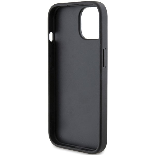 Karl Lagerfeld vāciņš iPhone 15 6,1", melns (KLHCP15SPQKPMK)