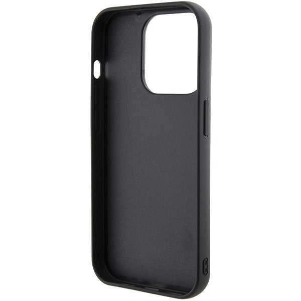 Karl Lagerfeld vāciņš iPhone 15 Pro Max 6,7" KLHCP15XGSAKCPK melns HC GRIPSTAND SAFFIANO KC PINS