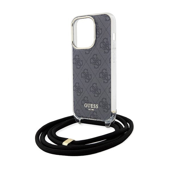 Guess vāciņš iPhone 15 Pro 6,1", melns (GUHCP15LHC4SEK)