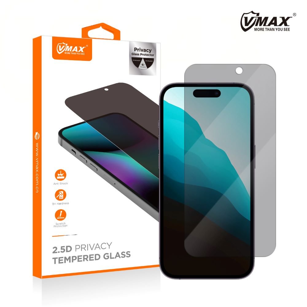 Vmax rūdīts stikls 0.33mm 2,5D ļoti dzidrs privātuma stikls iPhone 7 / 8 / SE2020 / SE2022