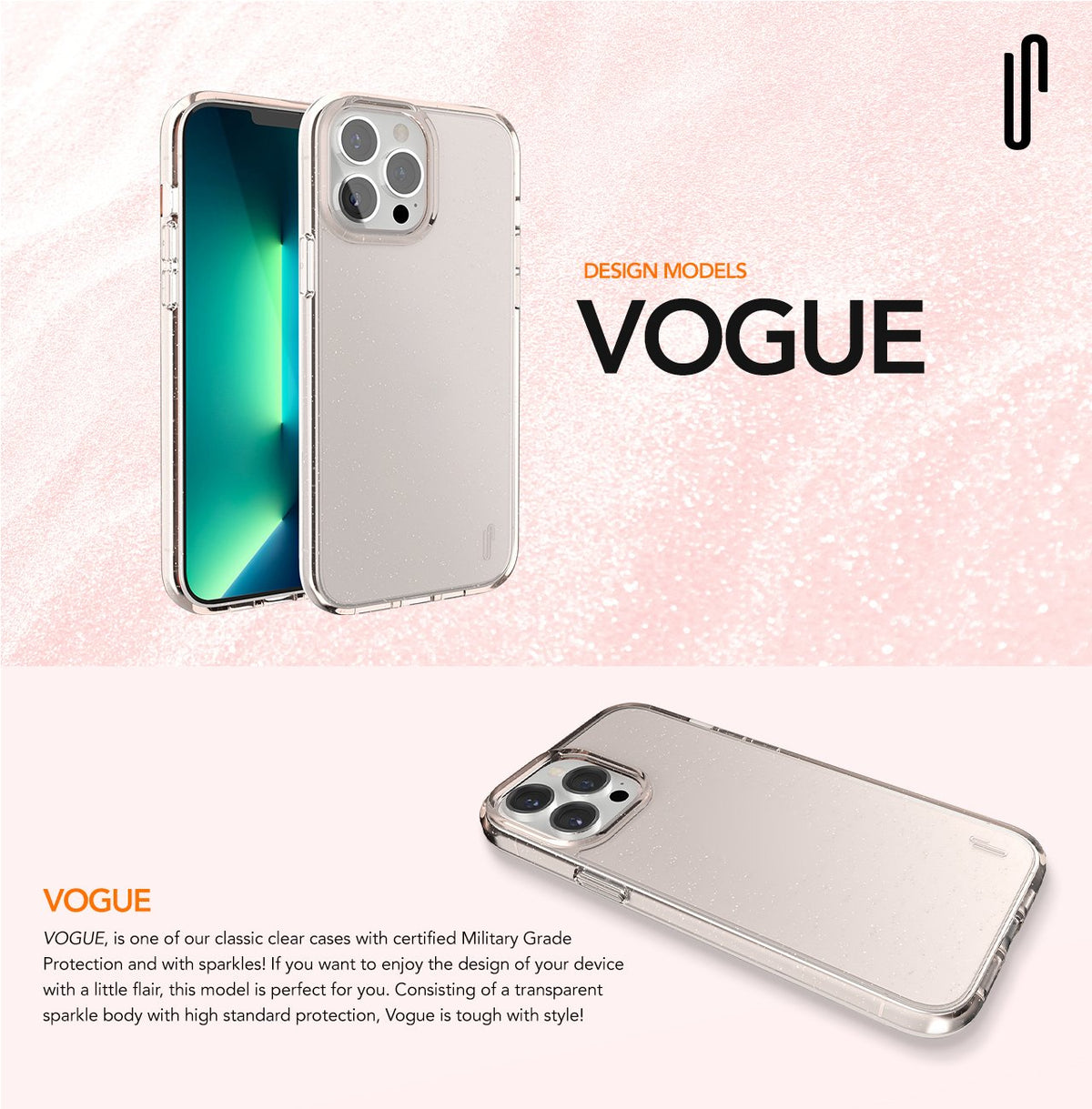 Ugly Rubber Vogue vāciņš iPhone 13 Pro 6,1", caurspīdīgs