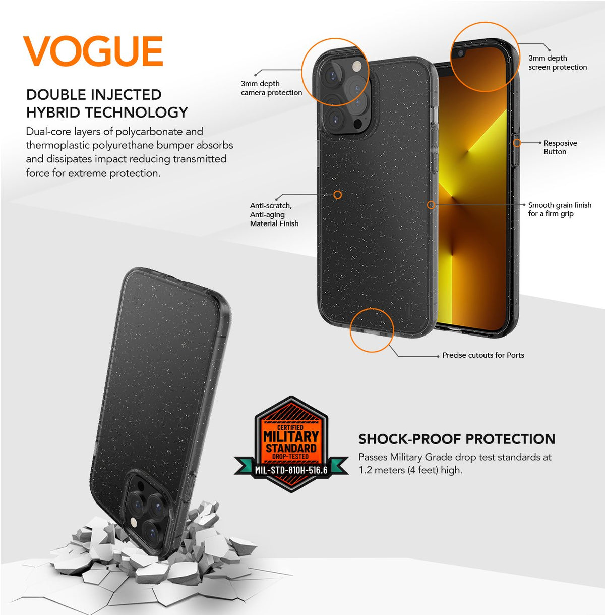 Ugly Rubber Vogue vāciņš iPhone 15 Plus 6,7", rozā zelts