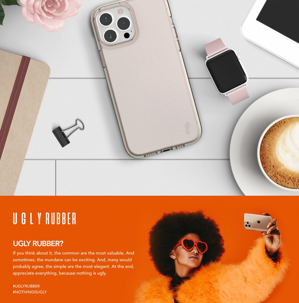 Ugly Rubber Vogue vāciņš iPhone 15 Pro Max 6,7", caurspīdīgs