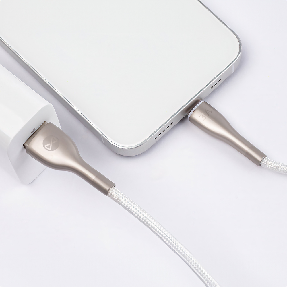 Forever kabelis Sleek USB - USB-C 1,0 m 3A, balts