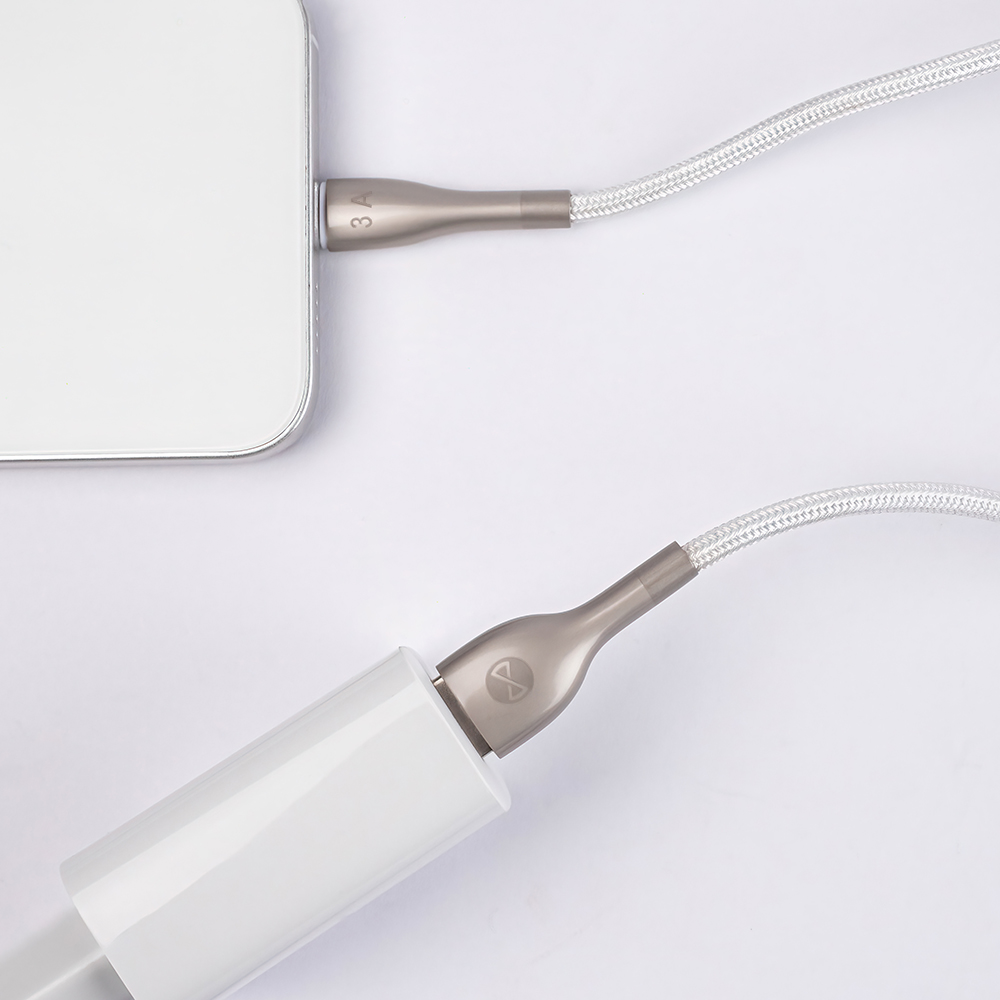 Forever kabelis Sleek USB - USB-C 1,0 m 3A, balts