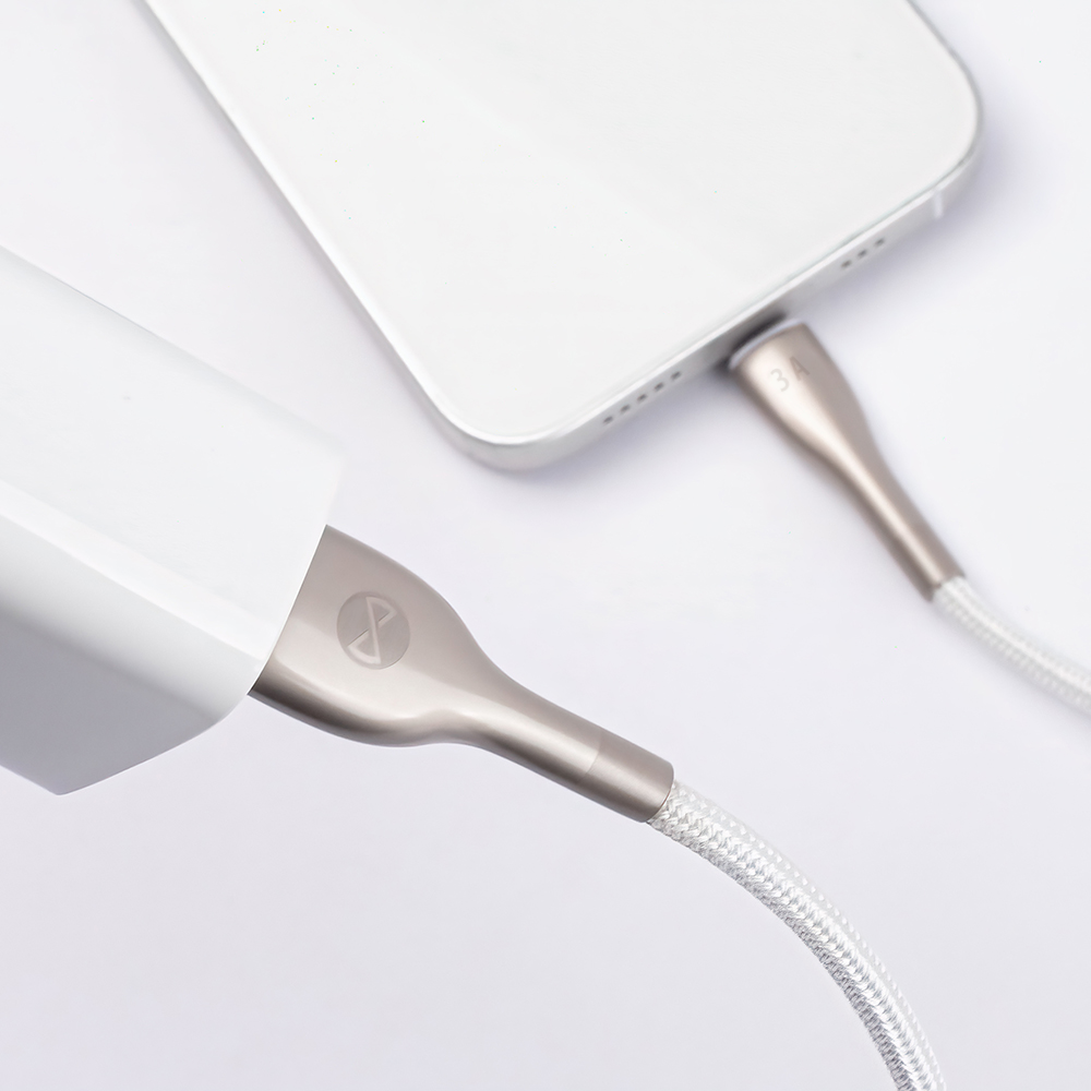 Forever kabelis Sleek USB - USB-C 1,0 m 3A, balts
