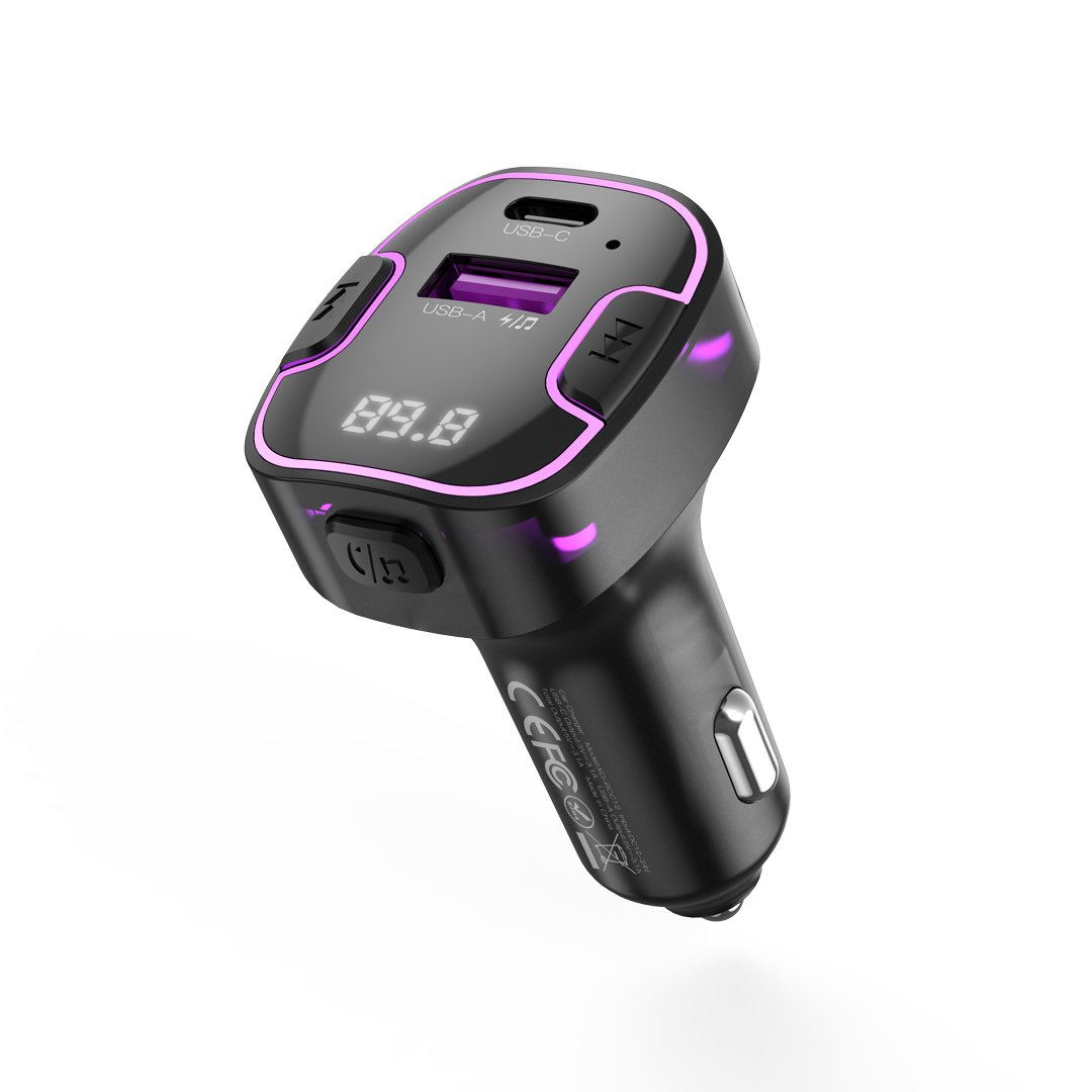 XO Bluetooth auto lādētājs FM raidītājs BCC12 MP3 3,1A, melns