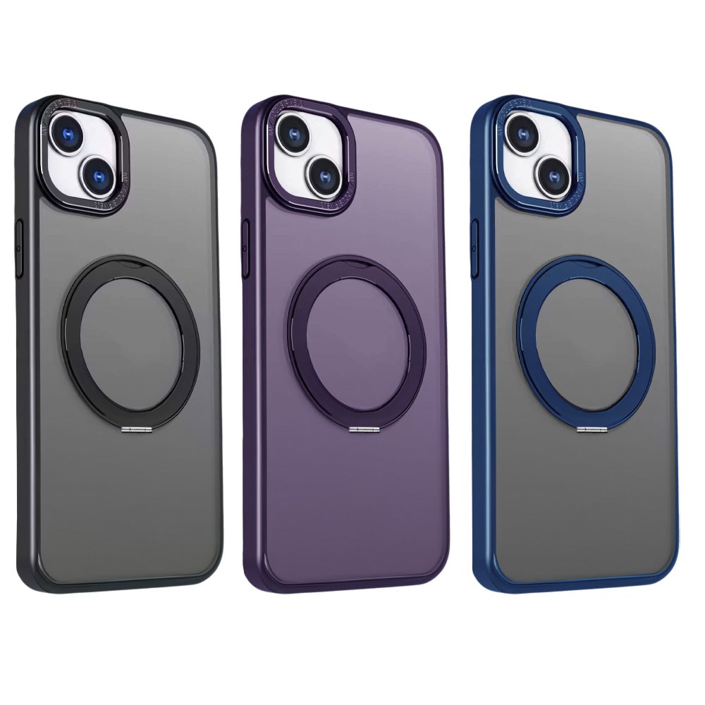 MagSafe Ring rotējošs maciņš iPhone 15 Pro 6,1" violets
