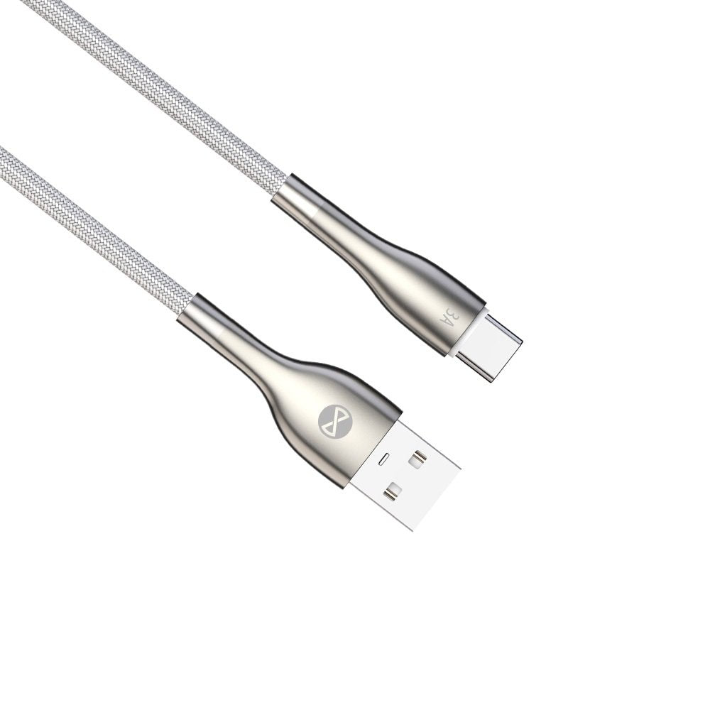 Forever kabelis Sleek USB - USB-C 1,0 m 3A, balts