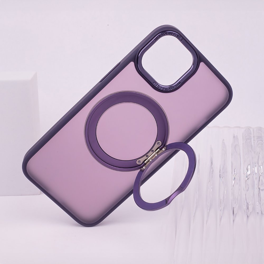 MagSafe Ring rotējošs maciņš iPhone 15 Pro 6,1" violets