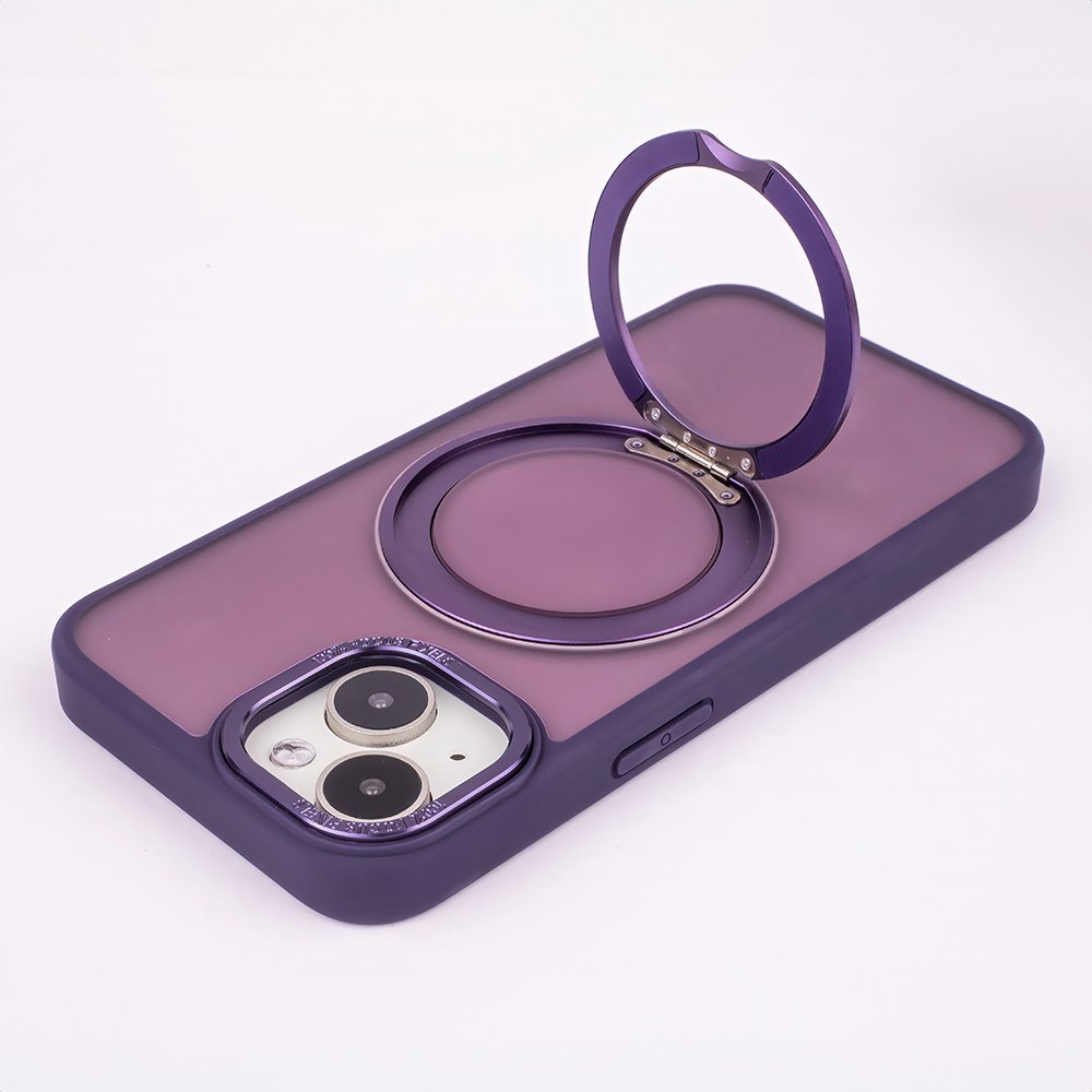 MagSafe Ring rotējošs maciņš iPhone 12 / 12 Pro 6,1" violets