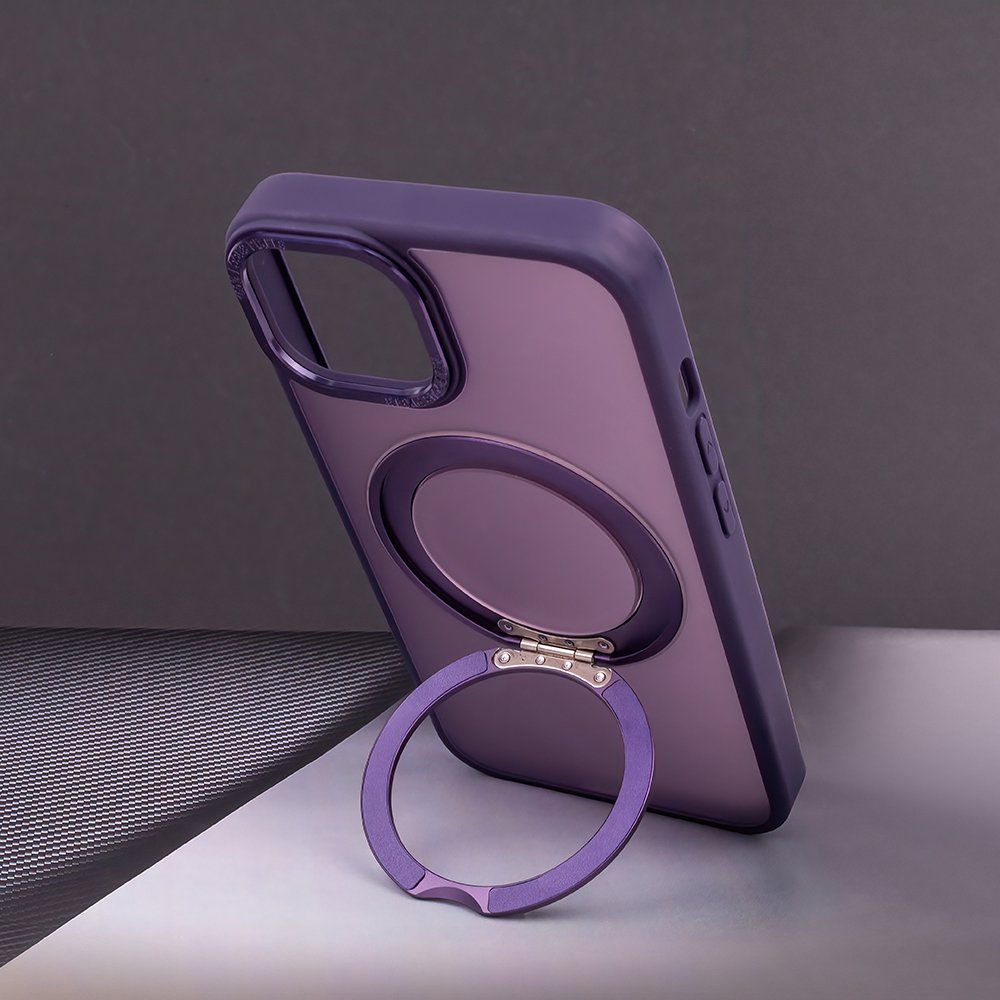 MagSafe Ring rotējošs maciņš iPhone 12 / 12 Pro 6,1" violets