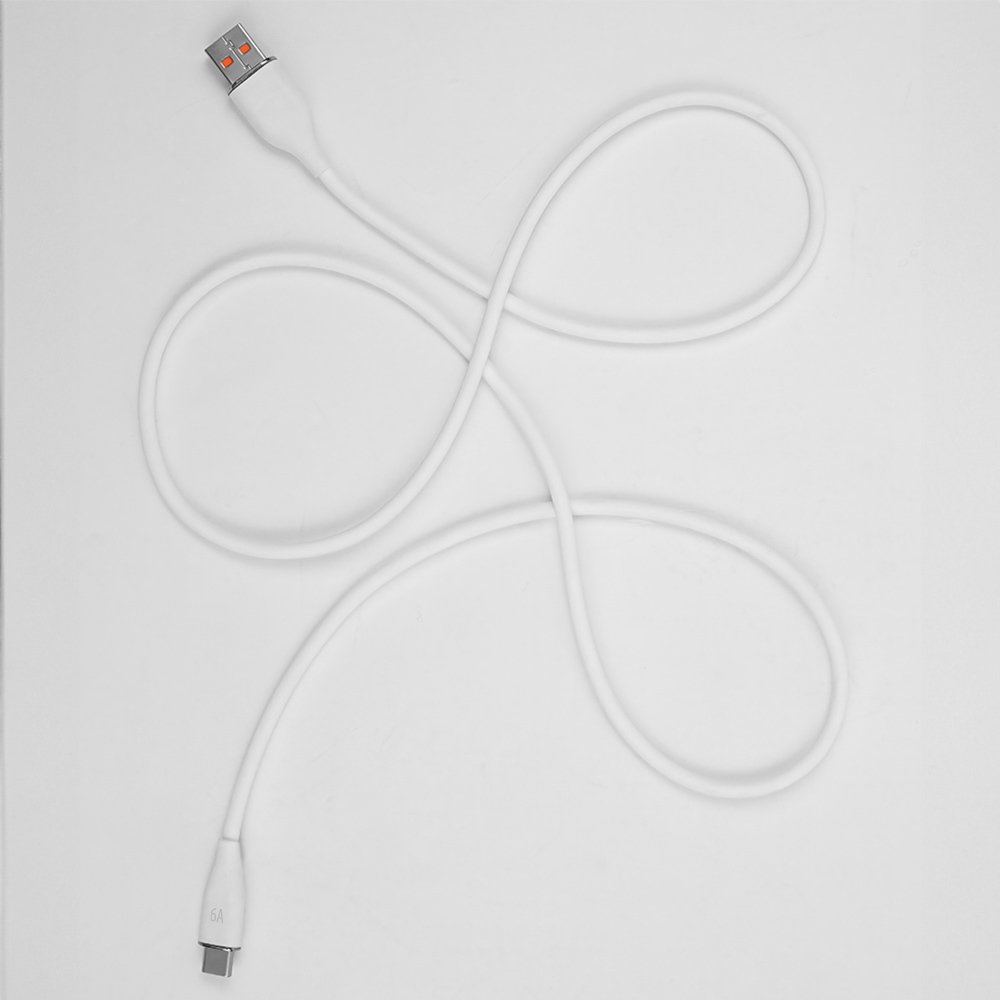 Forever kabelis USB - USB-C 1,0 m 6A, balts