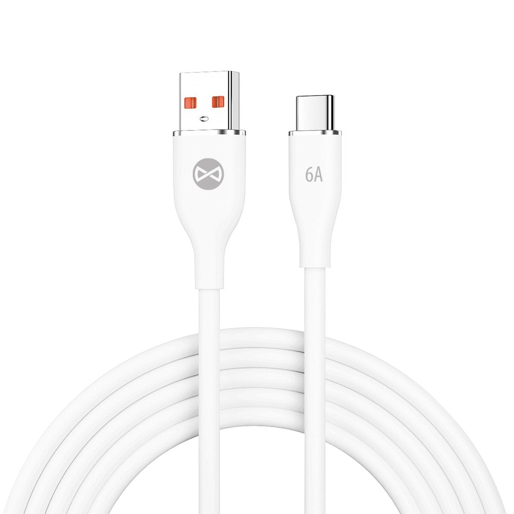 Forever kabelis USB - USB-C 1,0 m 6A, balts