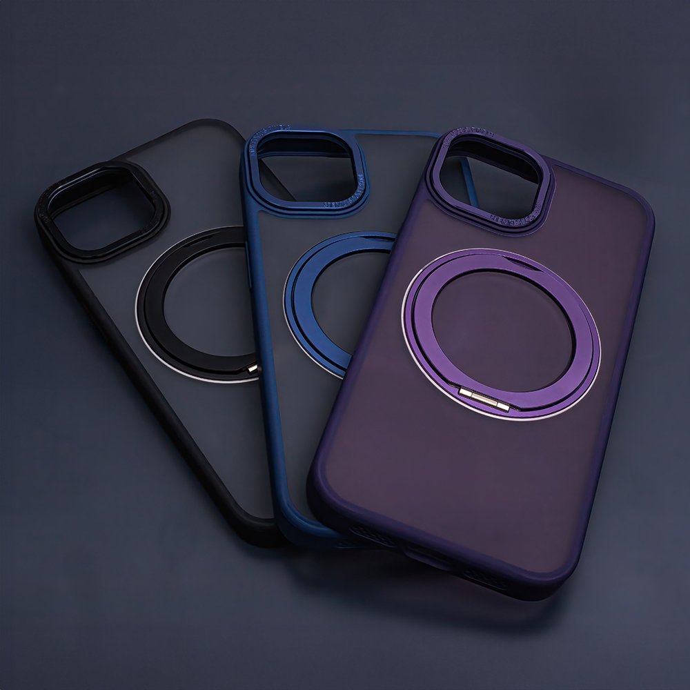 MagSafe Ring rotējošs maciņš iPhone 15 Pro 6,1" violets
